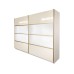 Gold Dulap 2800 Crem cu usi MDF Lucios si Oglinda + 1 Comoda